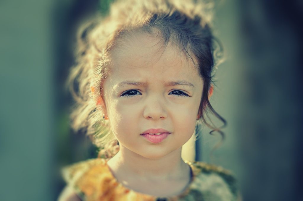 Sad, worried girl