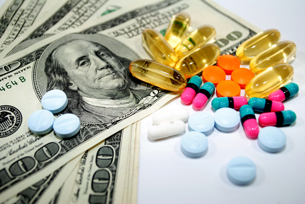 Pills and money