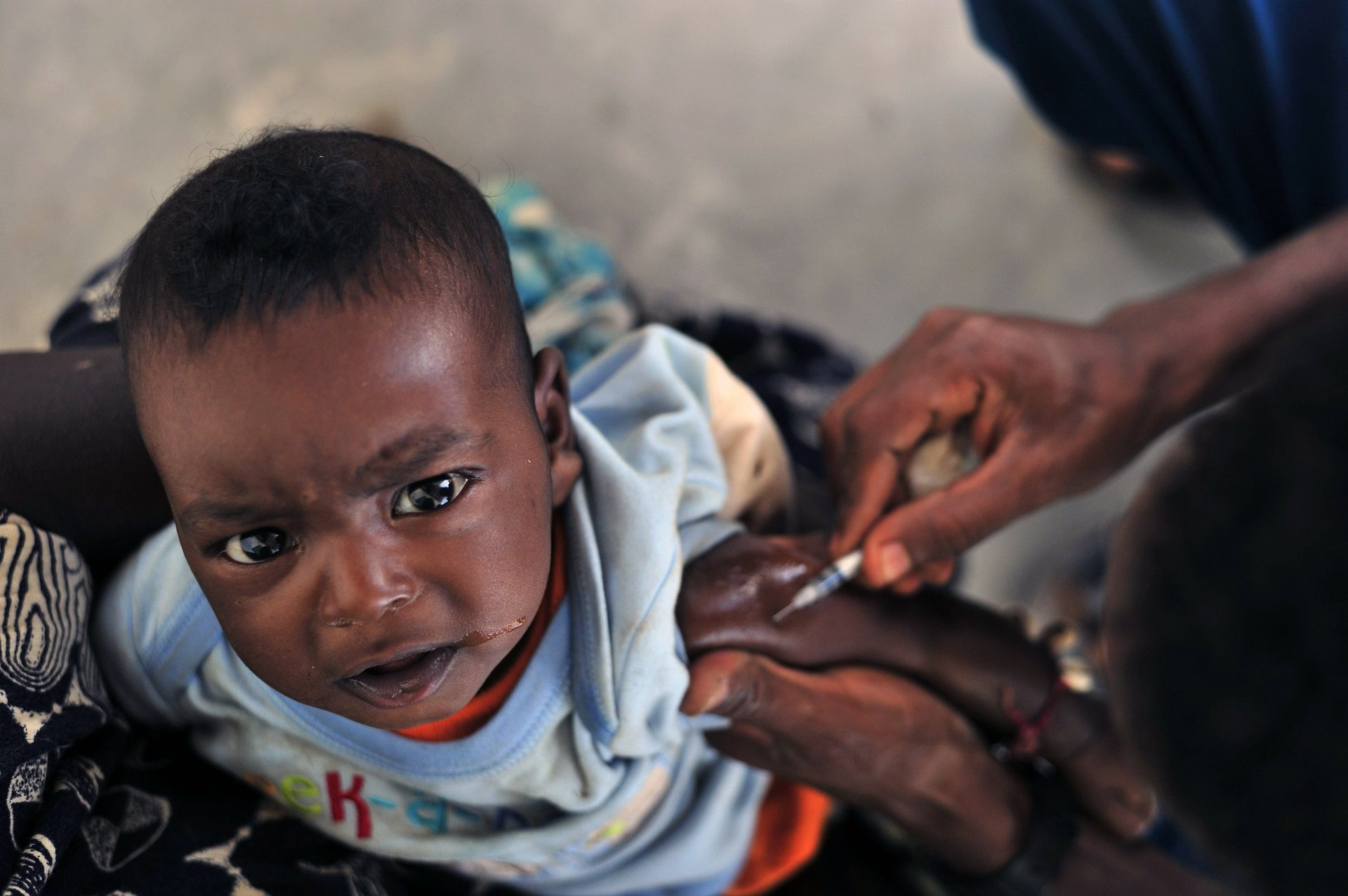 Child being vaccinated