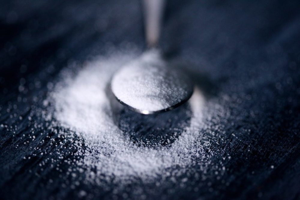 Sugar on spoon