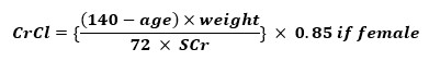 COCKCROFT-GAULT Equation