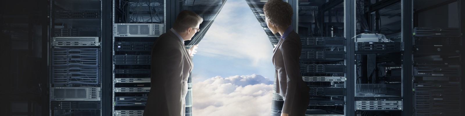 2 people with cloud coming in through door hero