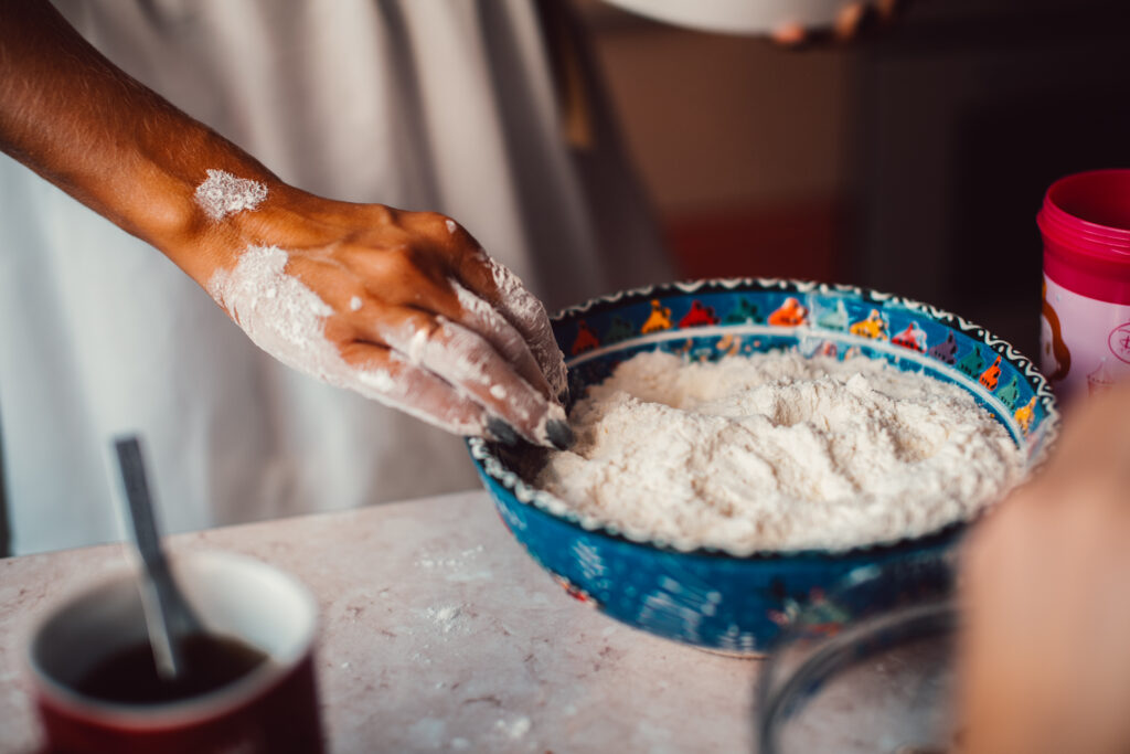 Raw flour