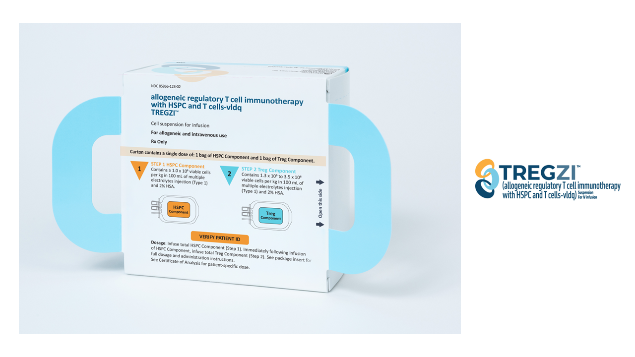 Tregzi, a donor-derived cell therapy is used as part of matched-donor stem cell transplantation for adults with blood cancers. Photo courtesy of Orca Bio.